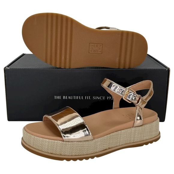 Naturalizer Zane Rose Gold Shine Womens Platform Sandals Size 5.5M - Picture 12 of 13